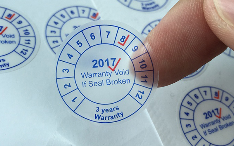 in tem bảo hành vỡ