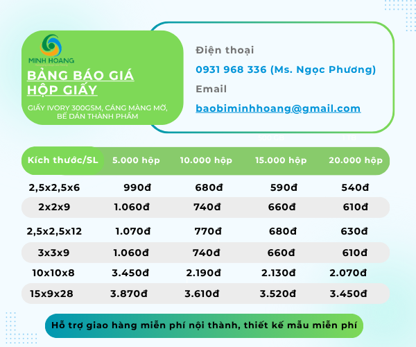 in hộp giấy đựng thức ăn